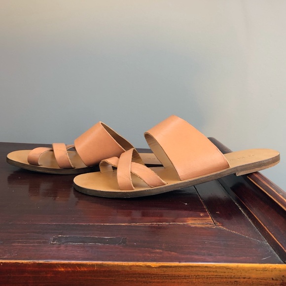 J. Crew Shoes - J. Crew Go Anywhere Leather Strappy Slide Sandals